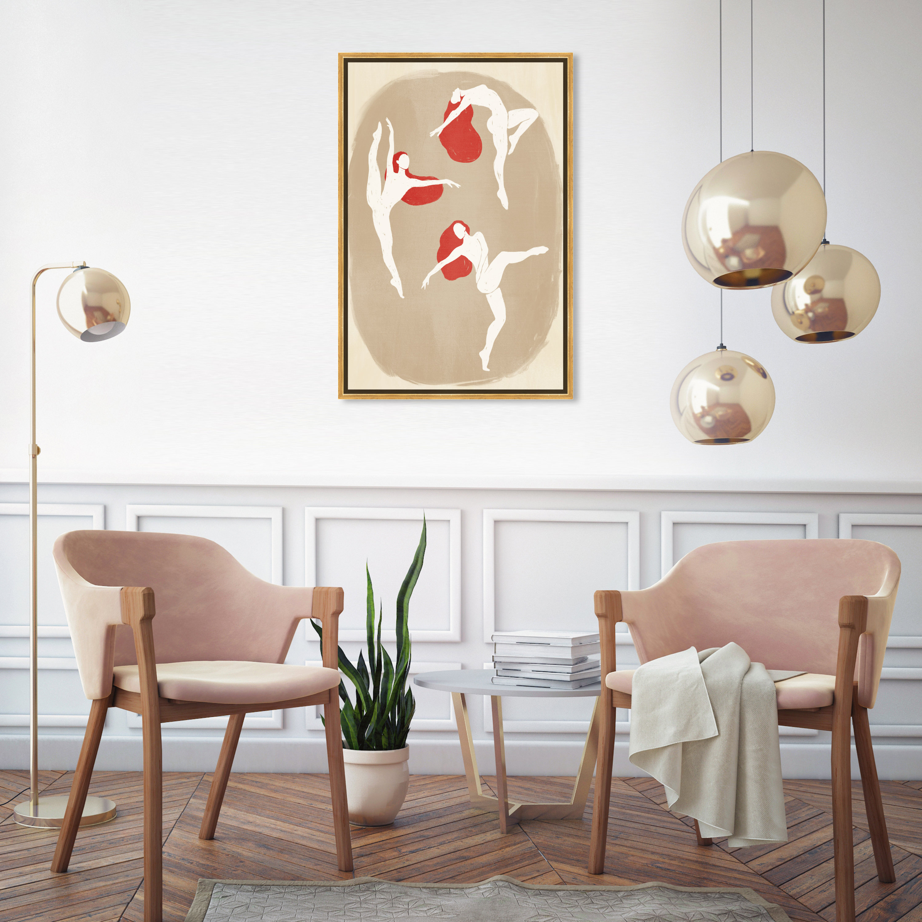 Oliver Gal The Dance, Ballet Dancing Women Modern White " "The Dance